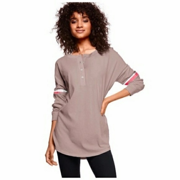 PINK Victoria's Secret Tops - VS PINK L/S Henley Tee